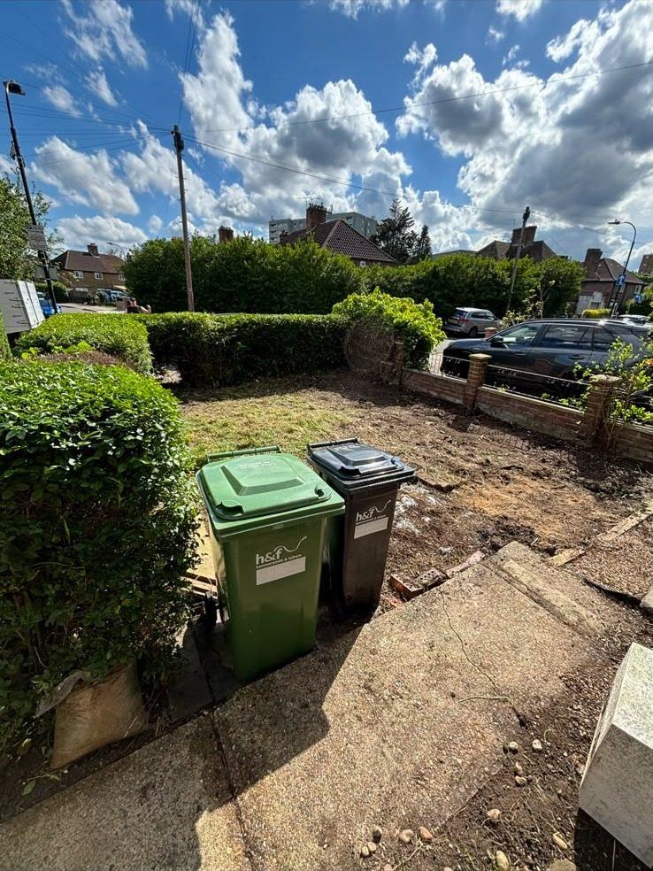Garden cleared down to bare ground